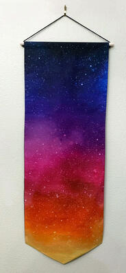 Rainbow Ombre Pin Banner 36 inches long