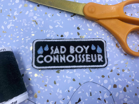"Sad Boy" Iron On Patch