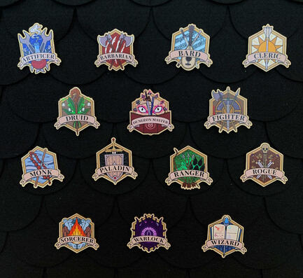 D&D Class Wood Pins